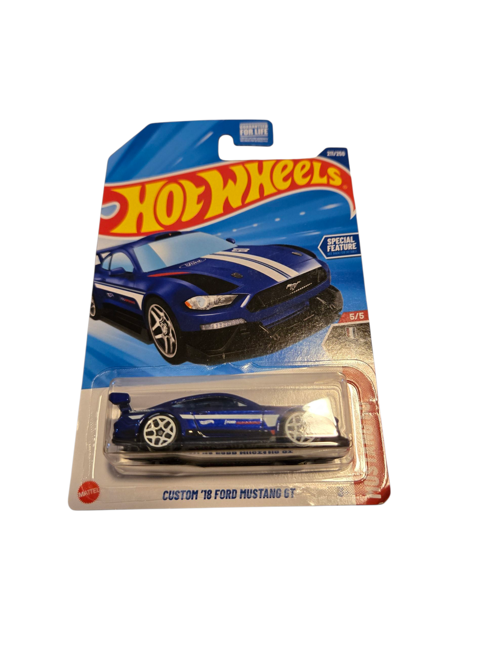 2025 Hot Wheels Custom '18 Ford Mustang GT (Mustang 60 Series, 211/250) - Blue Edition